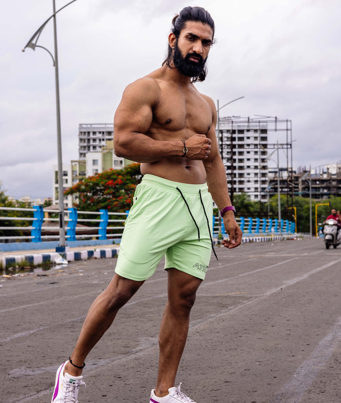 Oversized GymX Neon Green Shorts: Athlete - GymX