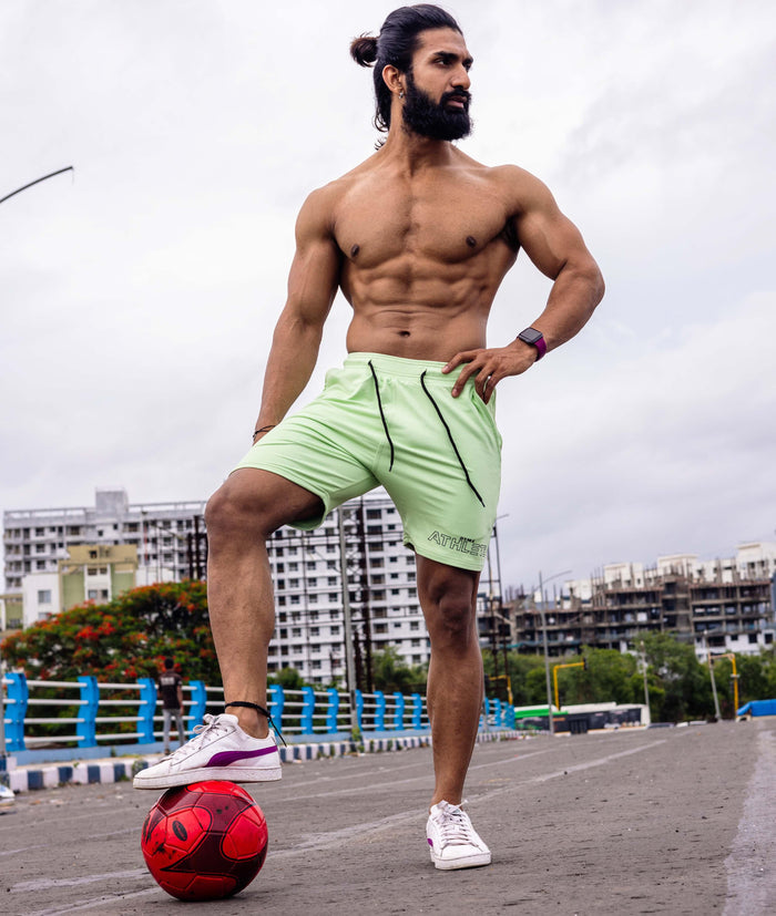 Oversized GymX Neon Green Shorts: Athlete - GymX
