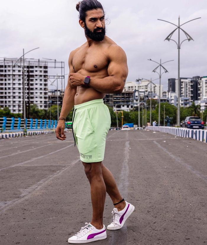 Oversized GymX Neon Green Shorts: Athlete - GymX