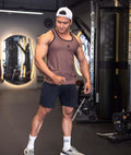 Performance GymX Tank: Tan Brown - Sale