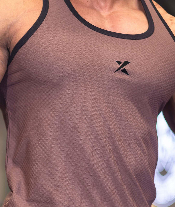 Performance GymX Tank: Tan Brown - Sale