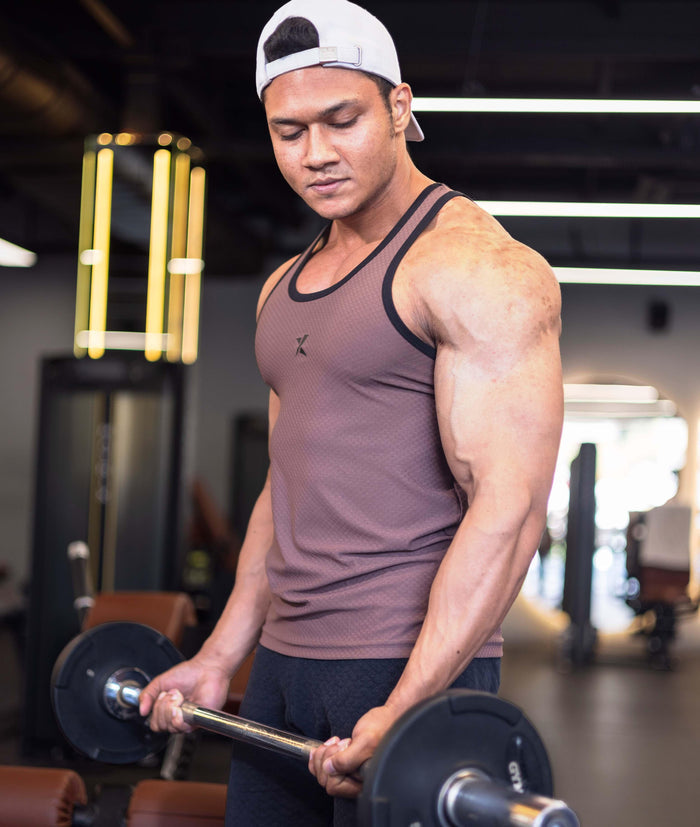 Performance GymX Tank: Tan Brown - Sale