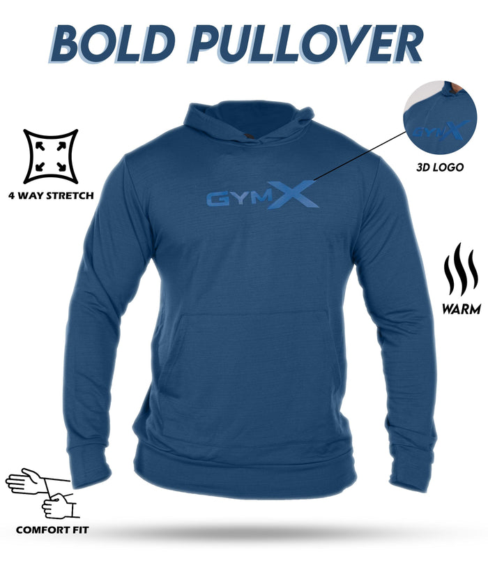 Persian Blue GymX Bold Pullover - Sale - GymX