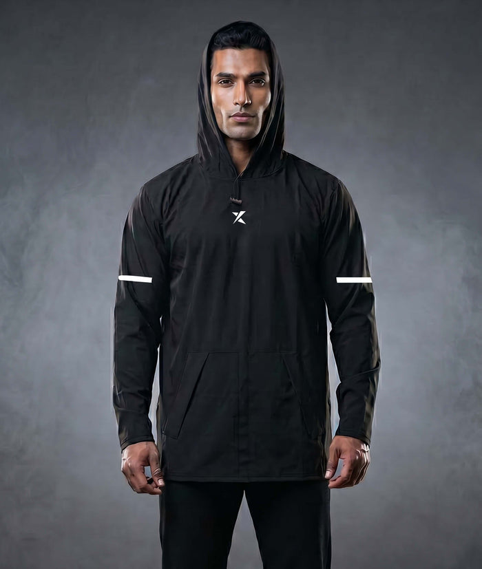 Phantom Monsoon Rain Jacket- Storm Black(with rainproof phone pockets)- Final Sale