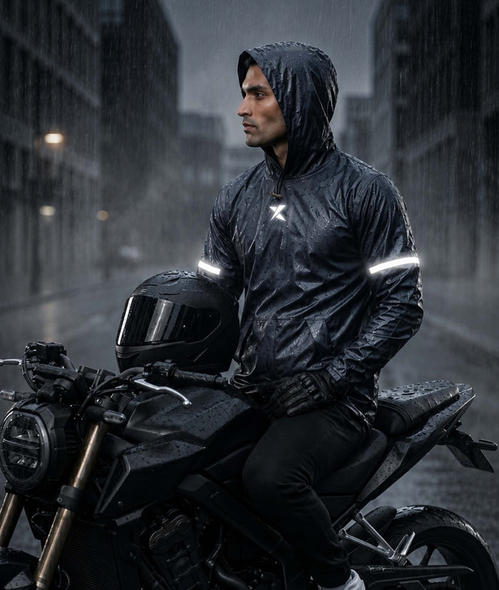 Phantom Monsoon Rain Jacket- Storm Blue(with rainproof phone pockets)- Final Sale