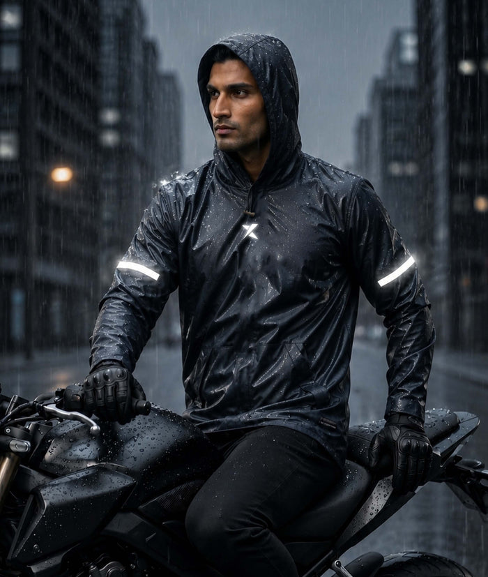 Phantom Monsoon Rain Jacket- Storm Blue(with rainproof phone pockets)- Final Sale