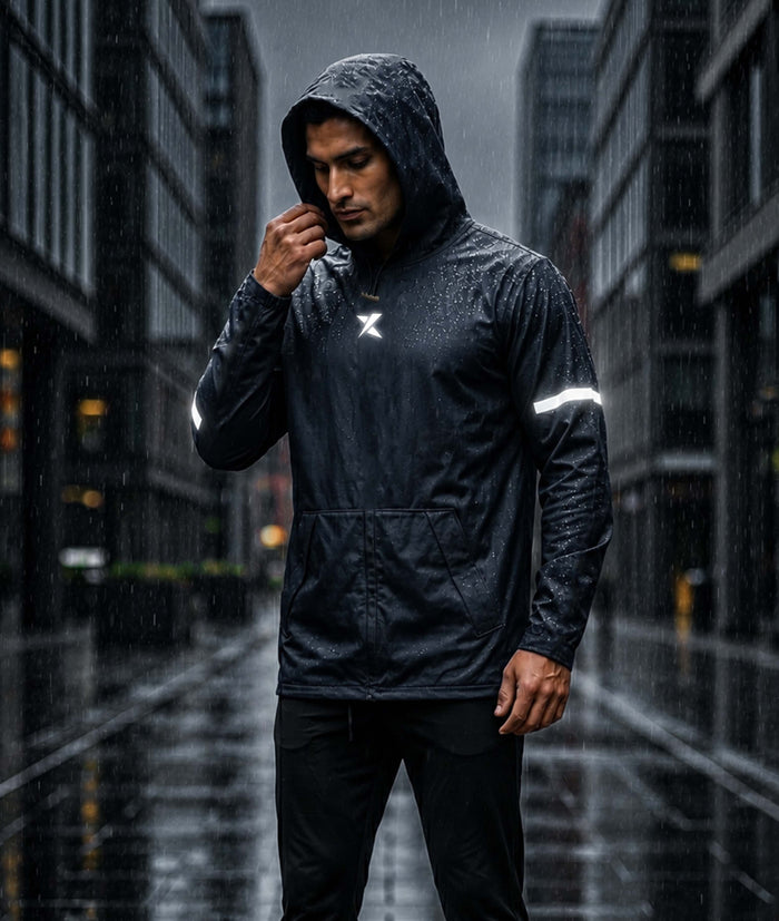Phantom Monsoon Rain Jacket- Storm Blue(with rainproof phone pockets)- Final Sale