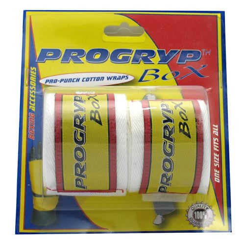 Progryp Pro-Punch Cotton Wraps - White - 1 ea - 197409090623