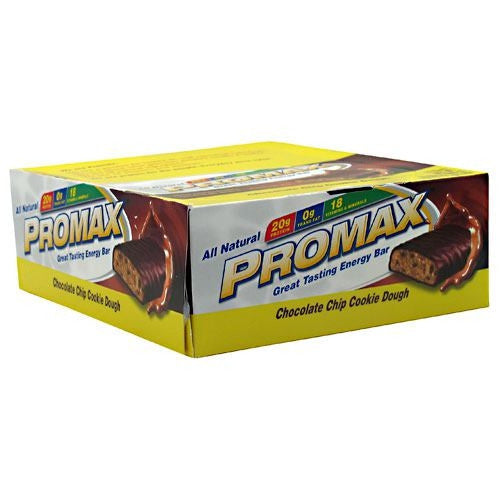 Promax Energy Bar - Chocolate Chip Cookie Dough - 12 Bars - 743659129110