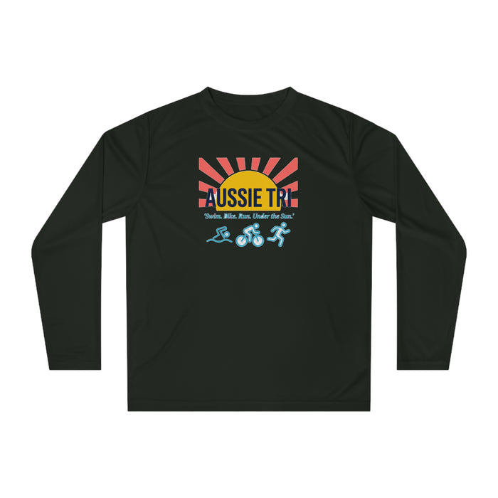 Proud Aussie Triathlete Performance Long Sleeve — Swim Bike Run Aussie Triathlete Gear