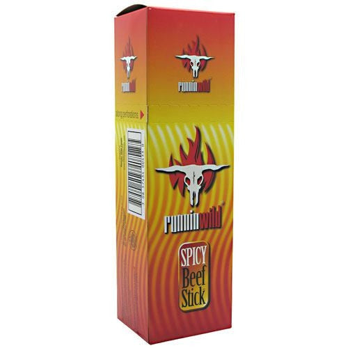 Runnin Wild Foods Beef Stick - Spicy - 18 Packages - 30857434004330