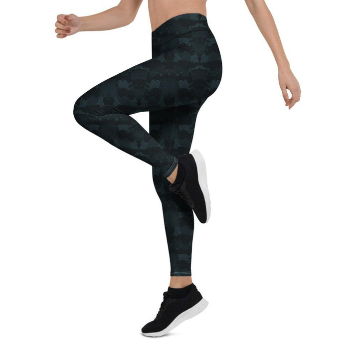 Space Blue Camo Leggings Sale - GymX