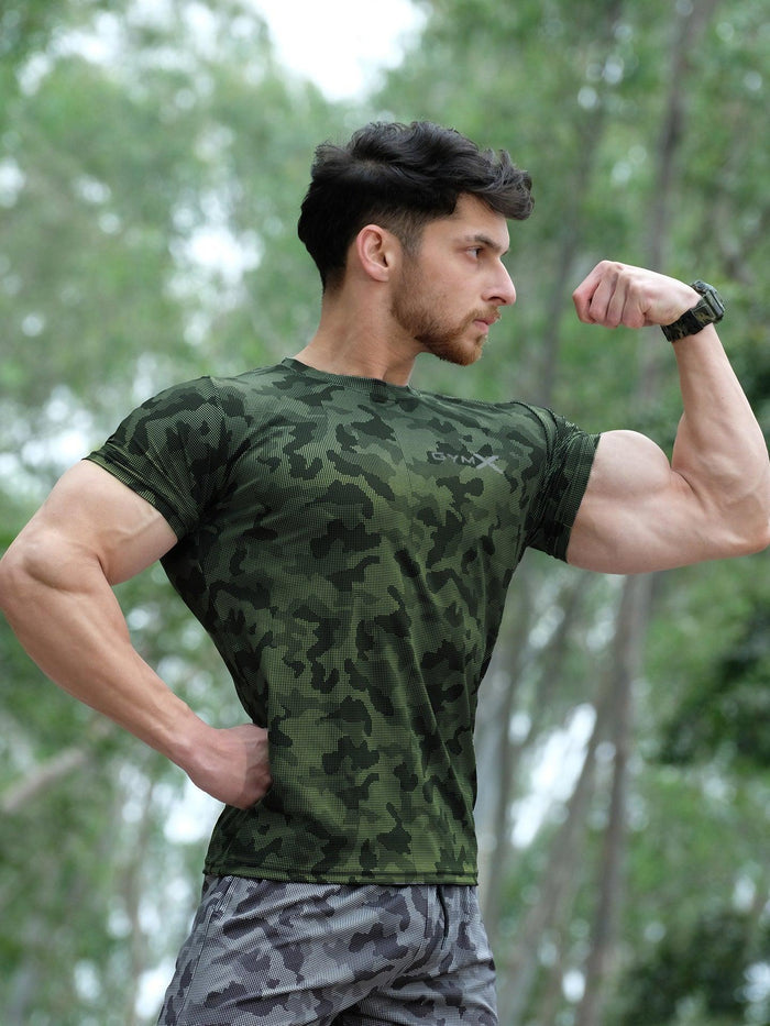 Stealth Green Camo GymX Tee - Sale