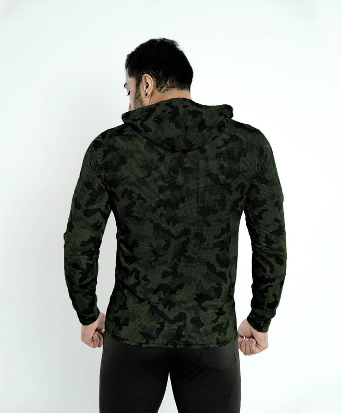 Stealth Green Camo Hoodie - GymX