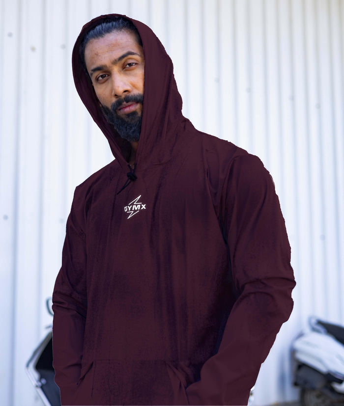 Storm Waterproof Jacket 2.0- Epic Maroon (with rainproof phone pockets) - GymX