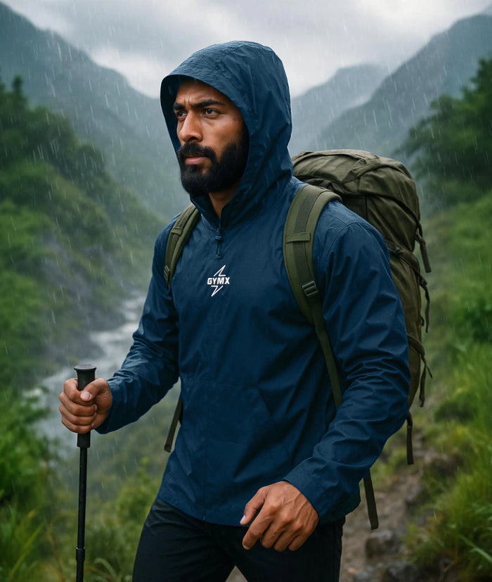 Storm Waterproof Jacket 2.0- Krypto Blue (with rainproof phone pockets)- Final Sale