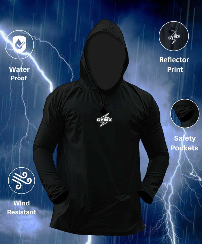 Storm Waterproof Jacket 2.0- Wicked Black (with rainproof phone pockets)- Final Sale