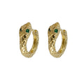 Stud Earrings Female Snake Earrings Copper Plated True Gold