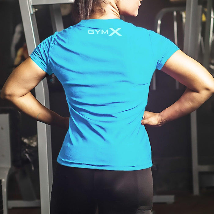 Too Fit To Quit Ladies Sky Blue Tee- Sale - GymX
