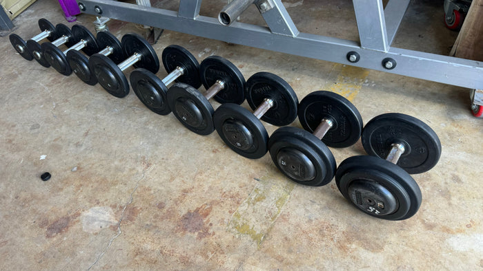 Tri-Bar 5-25 Lb Pro Style Dumbbell Set