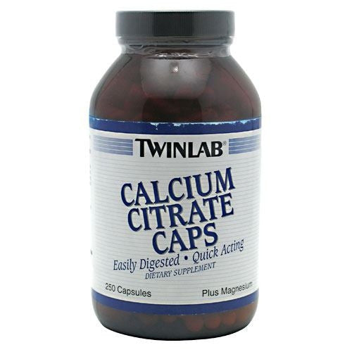 TwinLab Calcium Citrate Caps - 250 Capsules - 027434002837