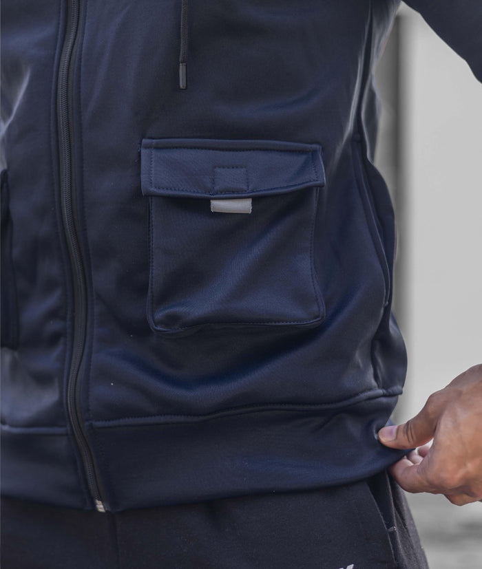 Ultimate Cargo Hoodie: Norway blue (4 Pockets) - GymX