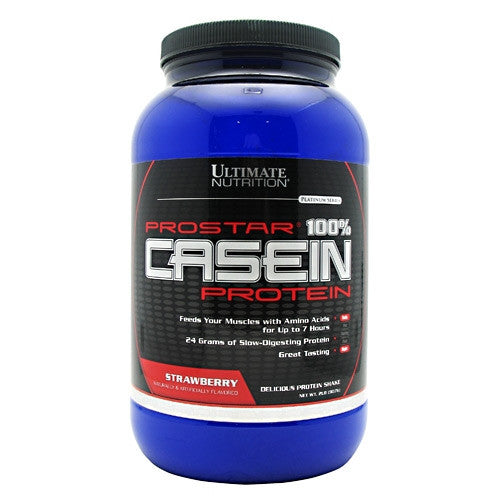 Ultimate Nutrition Platinum Series ProStar 100% Casein Protein - Strawberry - 2 lb - 099071007322