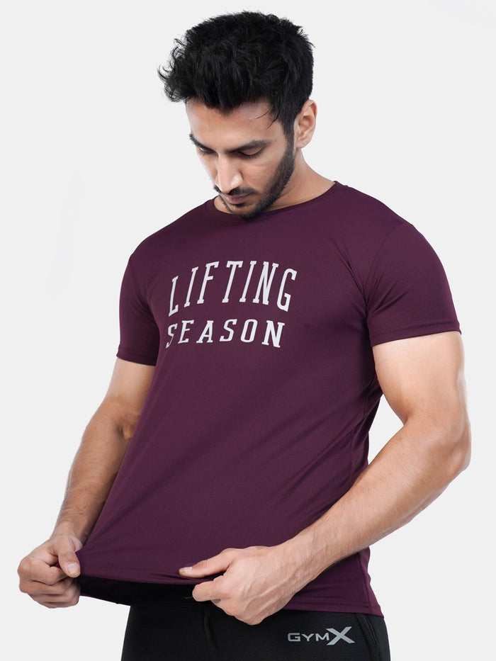 Ultra Lite GymX Maroon Tee: Lifting Season - Sale - GymX