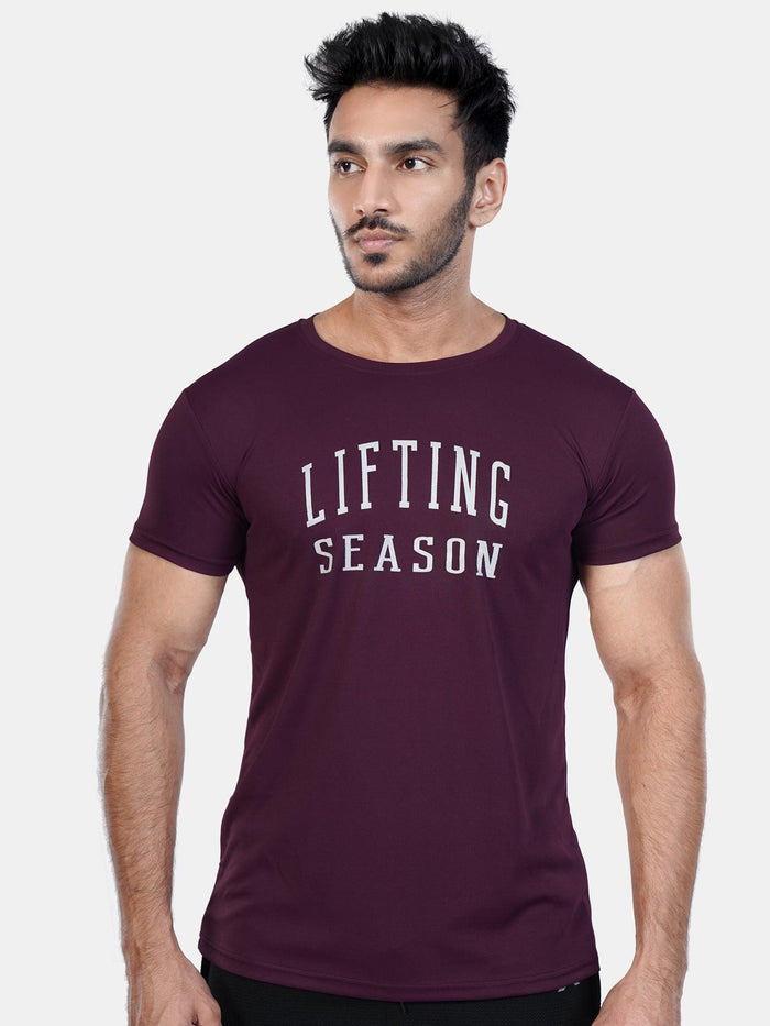 Ultra Lite GymX Maroon Tee: Lifting Season - Sale - GymX