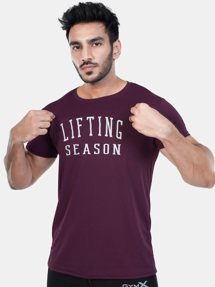 Ultra Lite GymX Maroon Tee: Lifting Season - Sale - GymX
