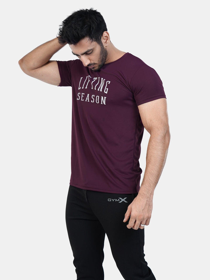 Ultra Lite GymX Maroon Tee: Lifting Season - Sale - GymX