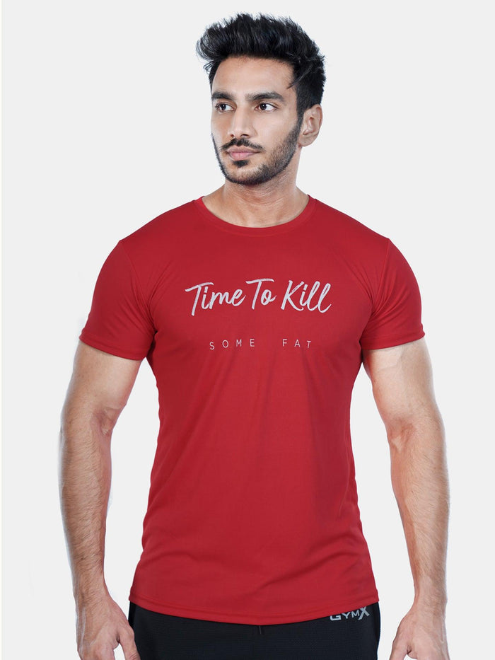 Ultra Lite GymX Red Tee: Time To Kill Some Fat - Sale - GymX