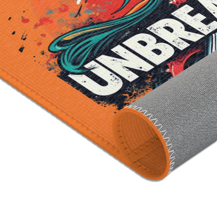 Unbreakable Motorcycle Graphic Area Rug - Home Decor - detail view