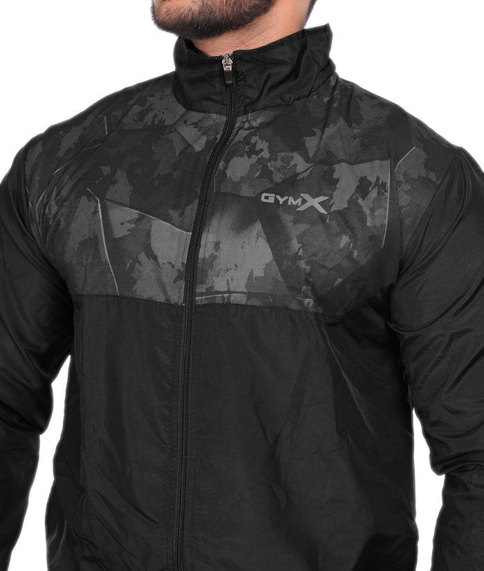 Urban Camo GymX Windcheater: Black Camo - GymX