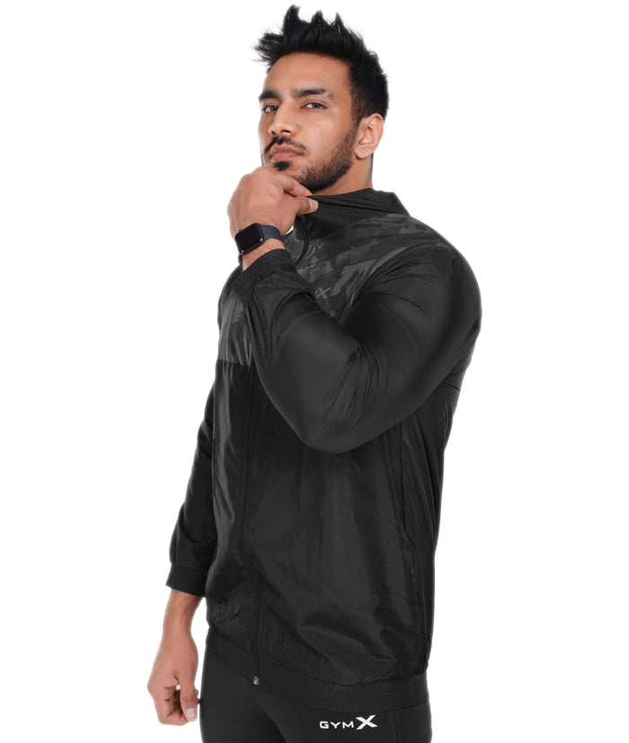 Urban Camo GymX Windcheater: Black Camo - GymX