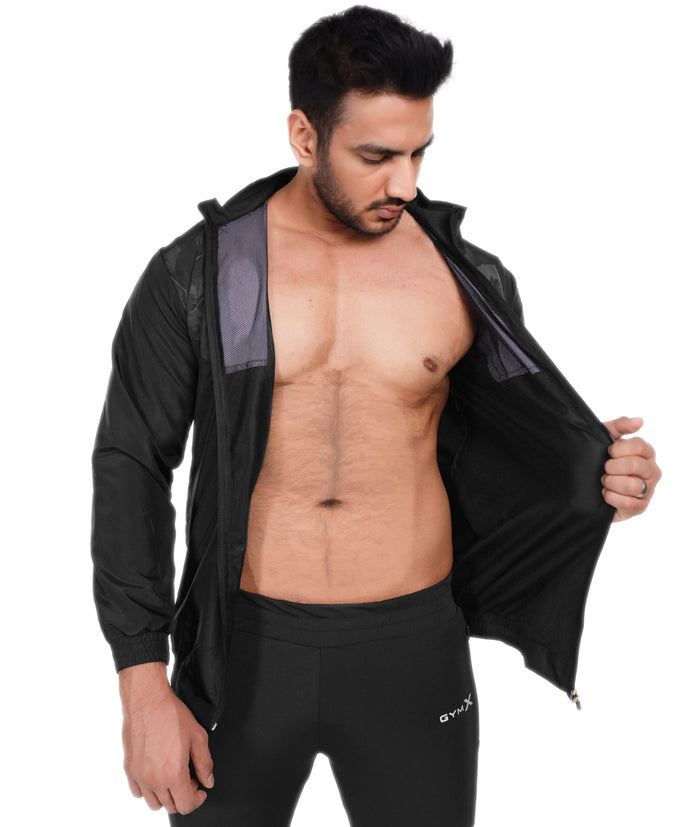 Urban Camo GymX Windcheater: Black Camo - GymX