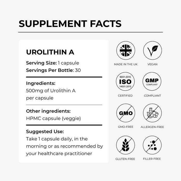 Urolithin A 500mg - Charava UK
