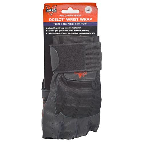 Valeo Ocelot Wrist Wrap Glove Black - M -   - 736097002237