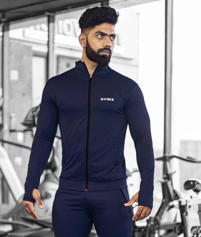 Velocity GymX Thumbhole Jackets: Striking Blue - GymX