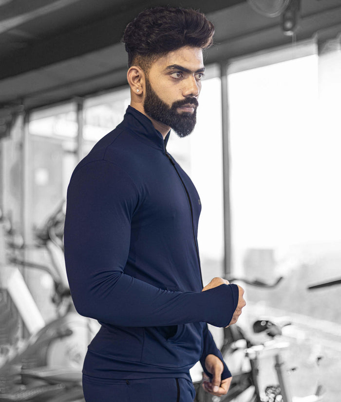 Velocity GymX Thumbhole Jackets: Striking Blue - GymX
