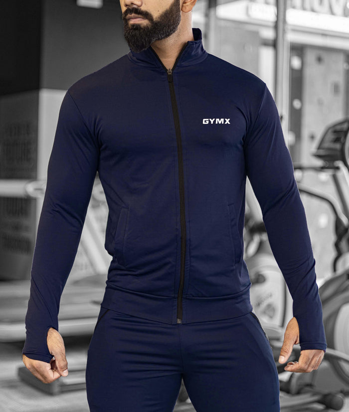 Velocity GymX Thumbhole Jackets: Striking Blue - GymX