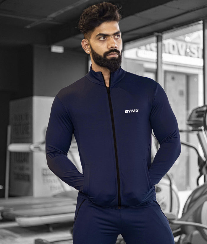 Velocity GymX Thumbhole Jackets: Striking Blue - GymX