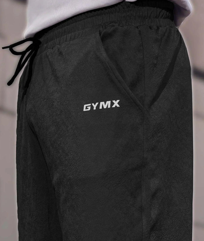 Villain GymX Oversized Bottoms: Slate Black- Final Sale