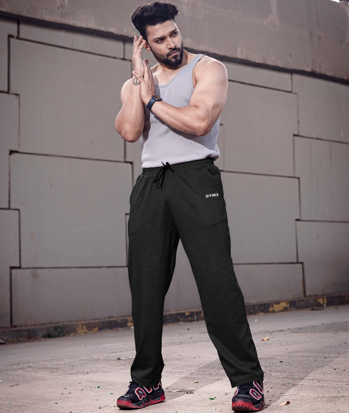 Villain GymX Oversized Bottoms: Slate Black- Final Sale