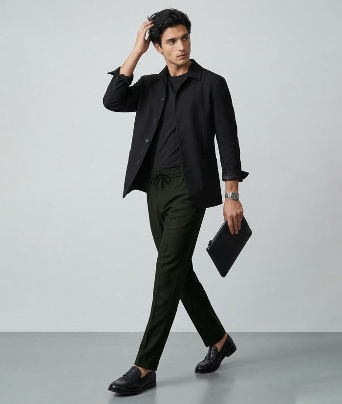 Work Play Pants: Greenish Black