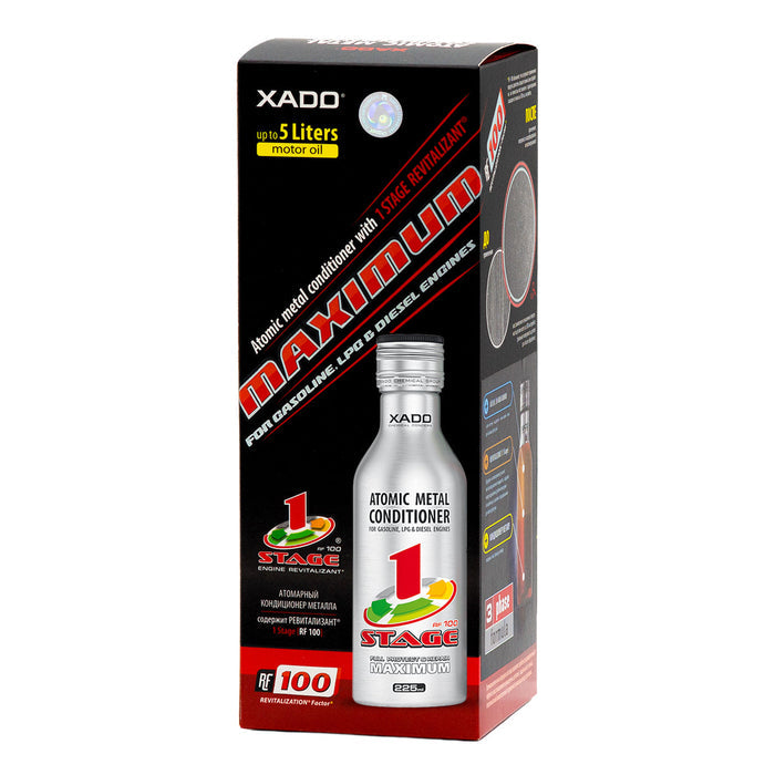 XADO 1 Stage Maximum (225 ml) – Engine Revitalizant for Passenger Cars (Up to 5 Quarts)