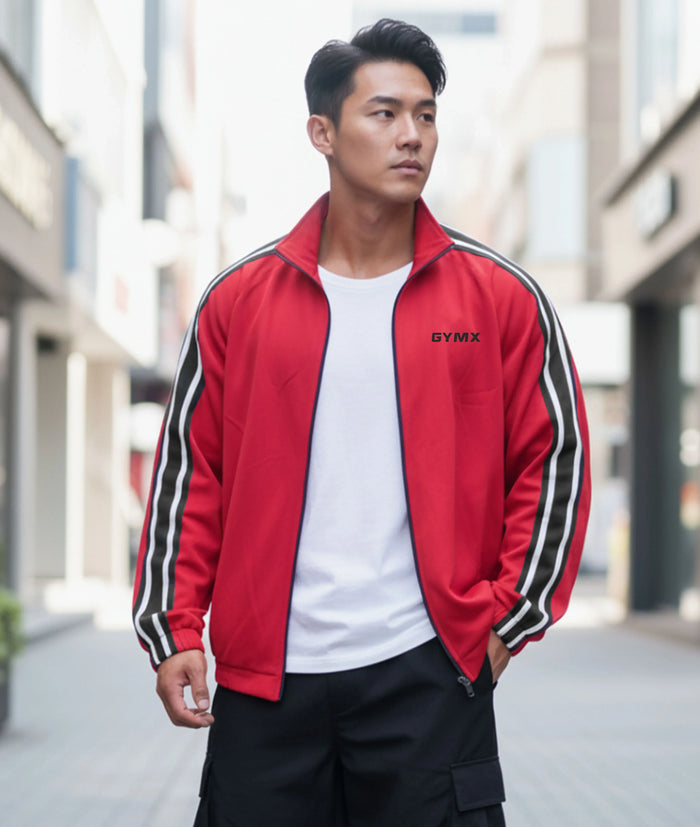 Zenith Oversized Summer Jacket: Blaze Red