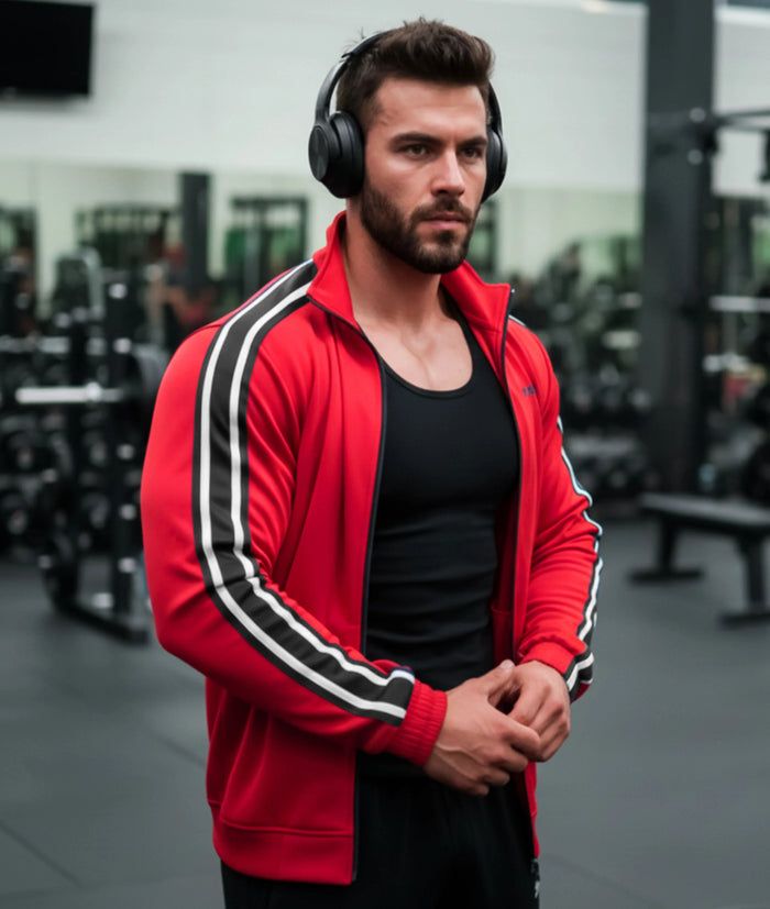 Zenith Oversized Summer Jacket: Blaze Red
