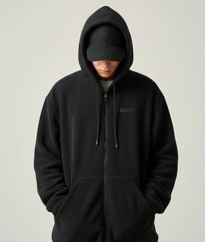 Zero Degree Oversized Hoodie: Black- Final Sale