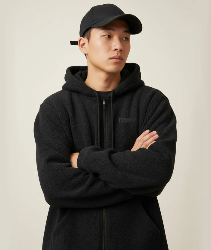 Zero Degree Oversized Hoodie: Black- Final Sale